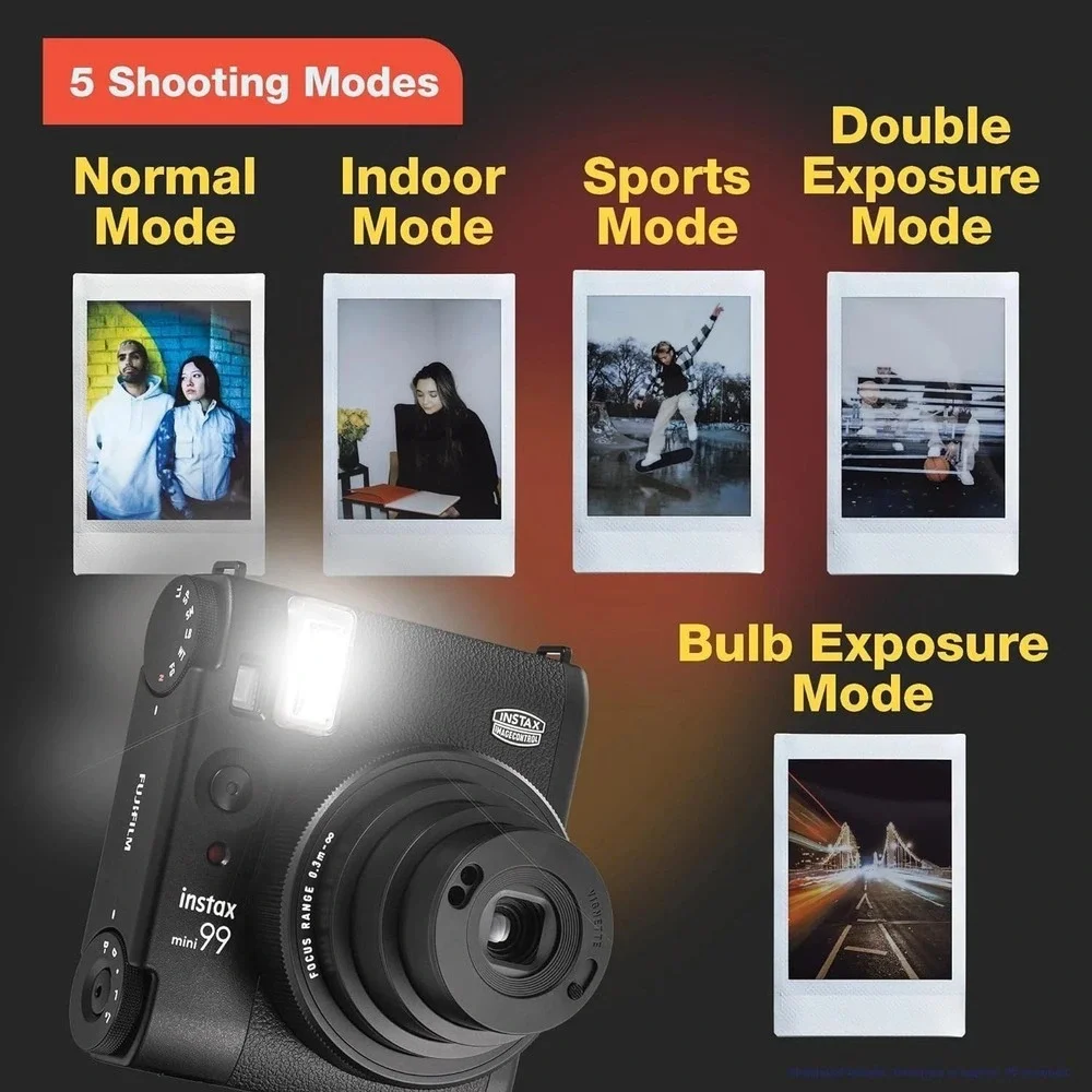 New! Fujifilm Instax Mini 99‎ Instant Film Camera Portable Photo Printer Black